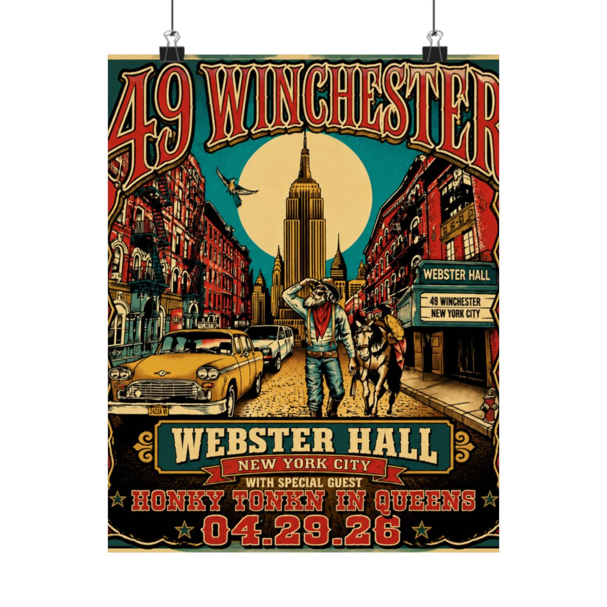 4.29.26 New York City, NY Poster - Signed | 49 Winchester - alternate angle 4, merchandise