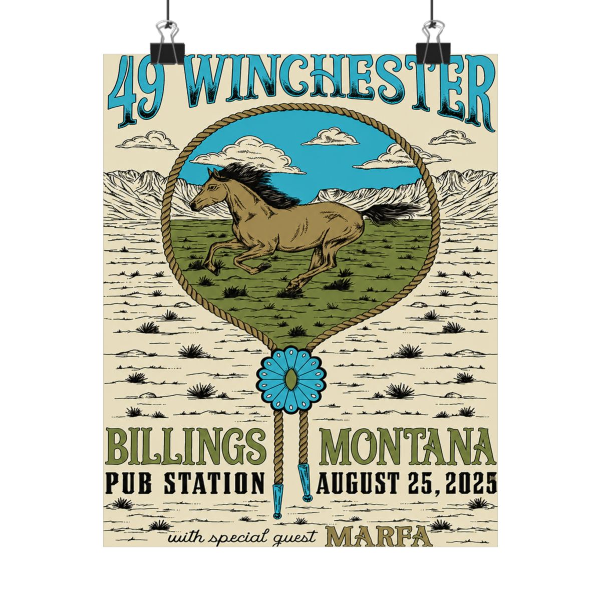 8.25.25 Pub Station Billings, MT Poster - Signed | 49 Winchester - alternate angle 5, merchandise