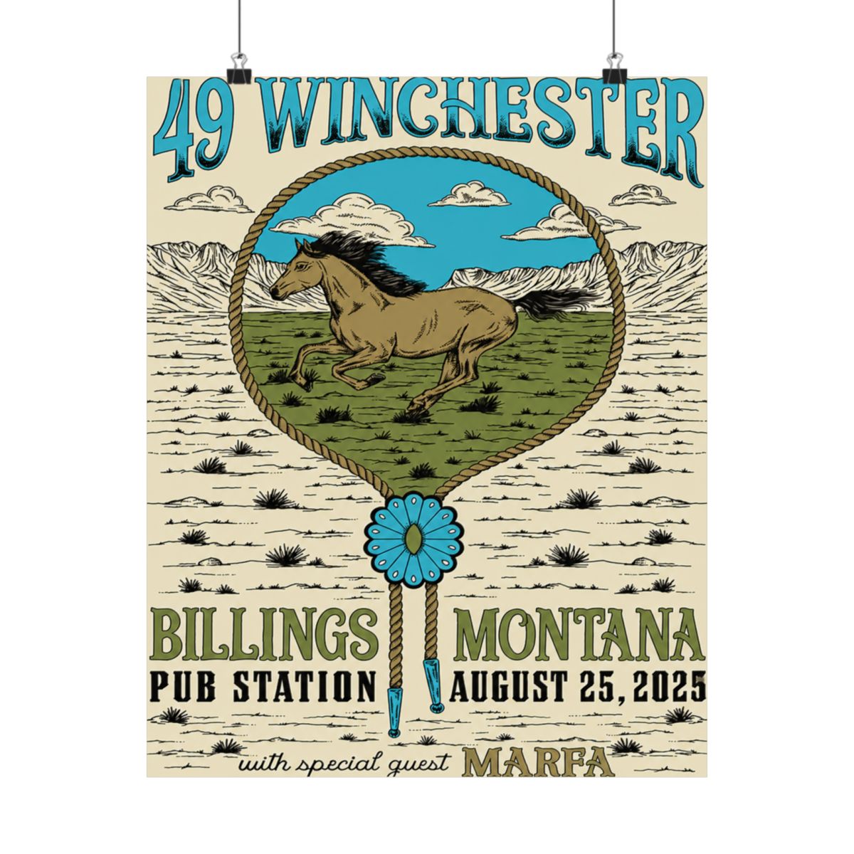 8.25.25 Pub Station Billings, MT Poster - Signed | 49 Winchester - alternate angle 2, merchandise