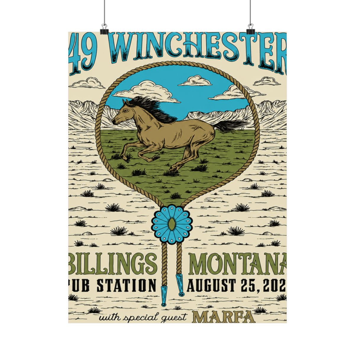 8.25.25 Pub Station Billings, MT Poster - Signed | 49 Winchester - alternate angle 1, merchandise