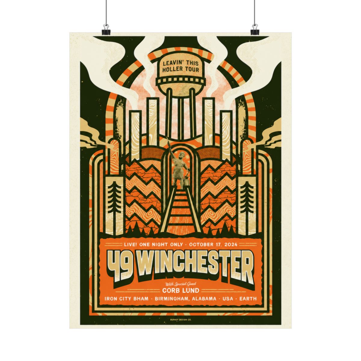 10.17.24 Iron City Birmingham Poster - Signed | 49 Winchester