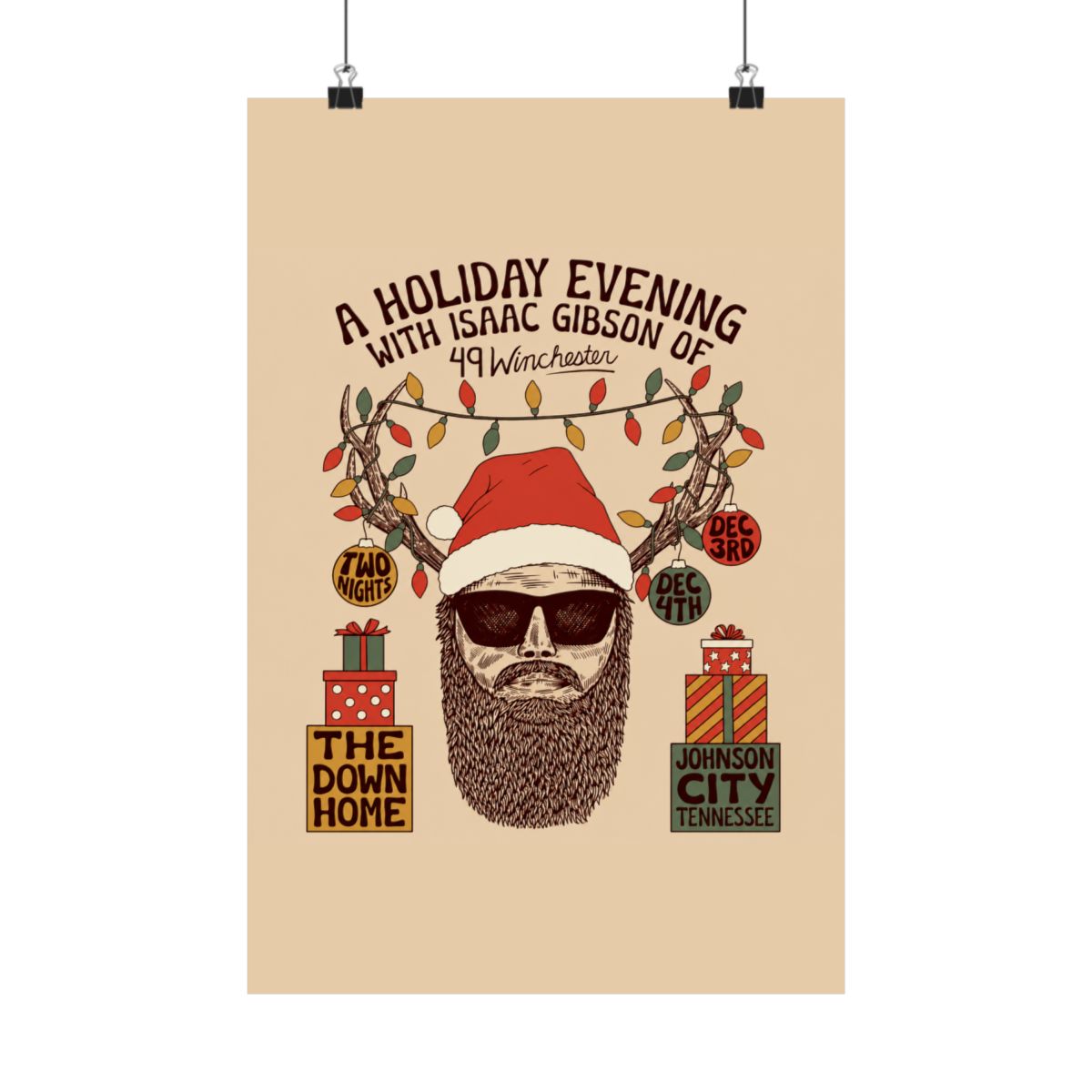 Isaac Gibson Holiday Evening 2022 Charity Poster - Signed | 49 Winchester - alternate angle 3, merchandise