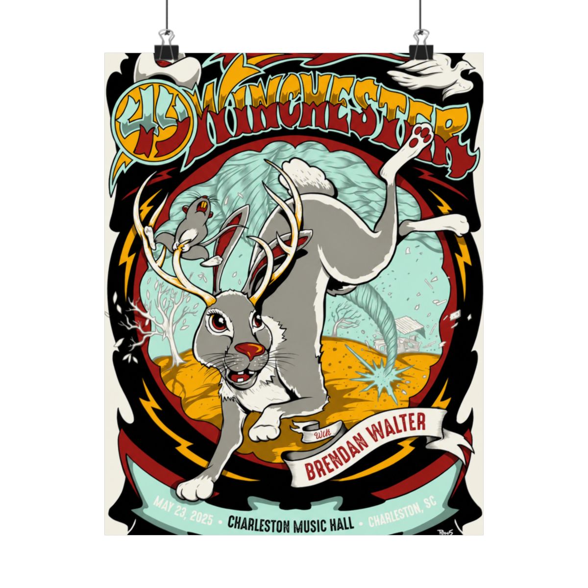5.23.25 Charleston Music Hall Poster - Signed | 49 Winchester - alternate angle 5, merchandise