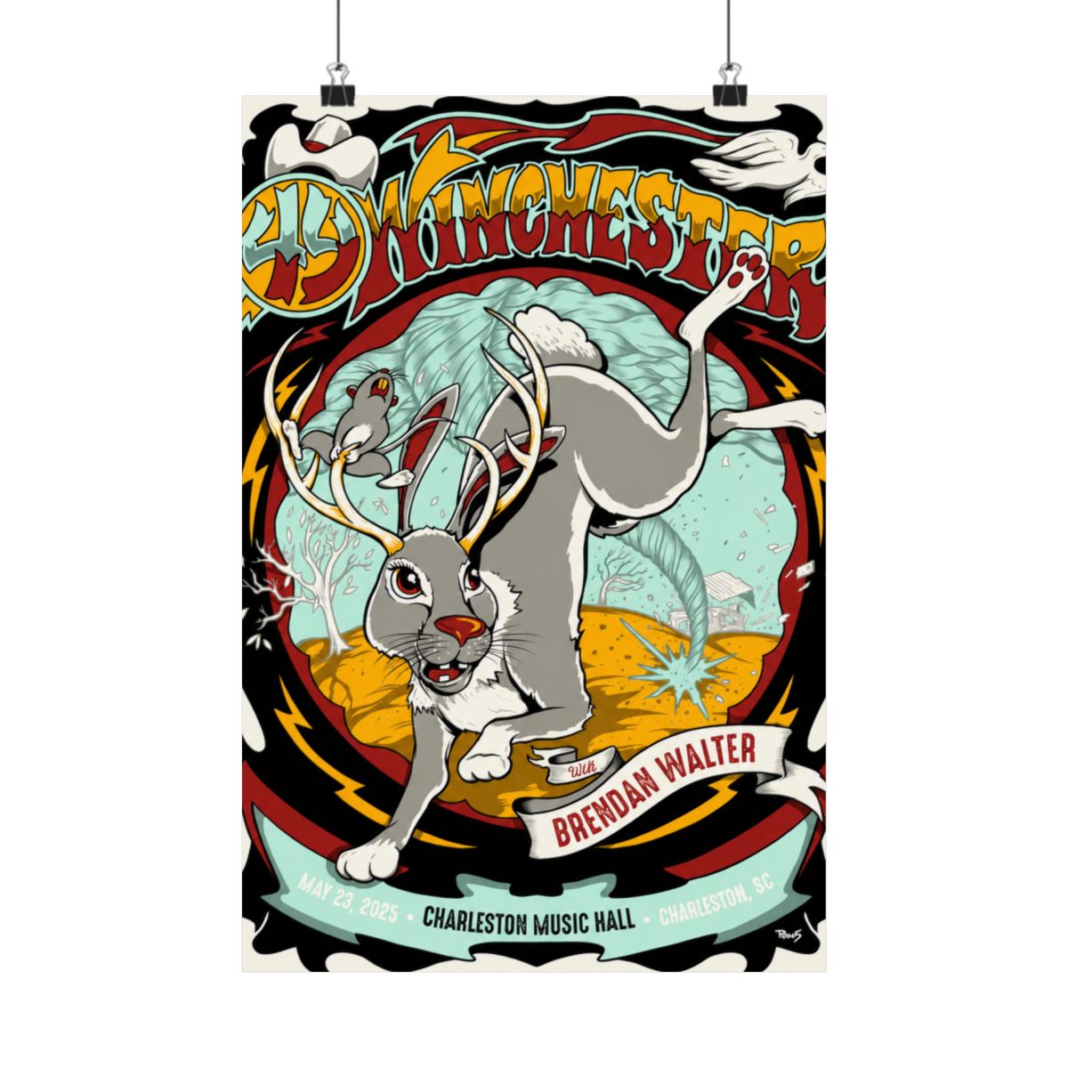 5.23.25 Charleston Music Hall Poster - Signed | 49 Winchester - alternate angle 4, merchandise