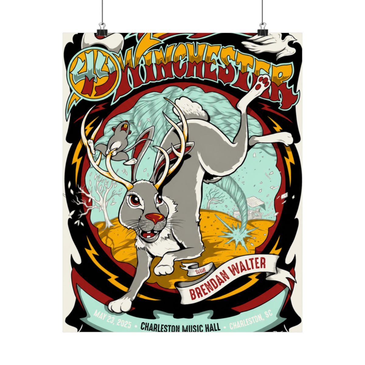 5.23.25 Charleston Music Hall Poster - Signed | 49 Winchester - alternate angle 3, merchandise