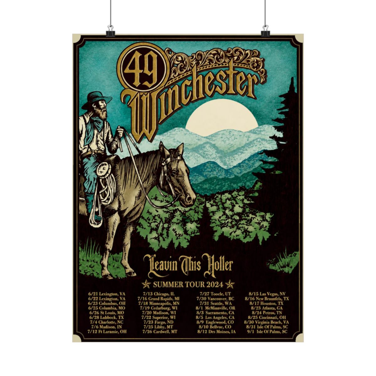 Summer '24 Tour Poster | 49 Winchester - alternate angle 1, merchandise