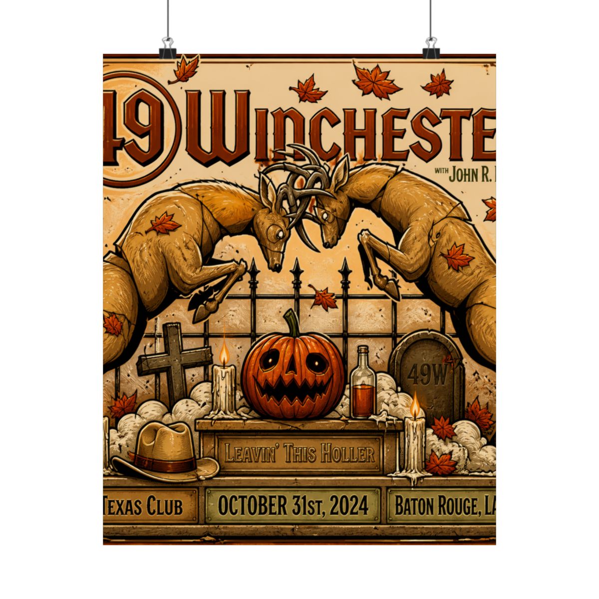 10.31.24 Texas Club Halloween Poster - Signed | 49 Winchester