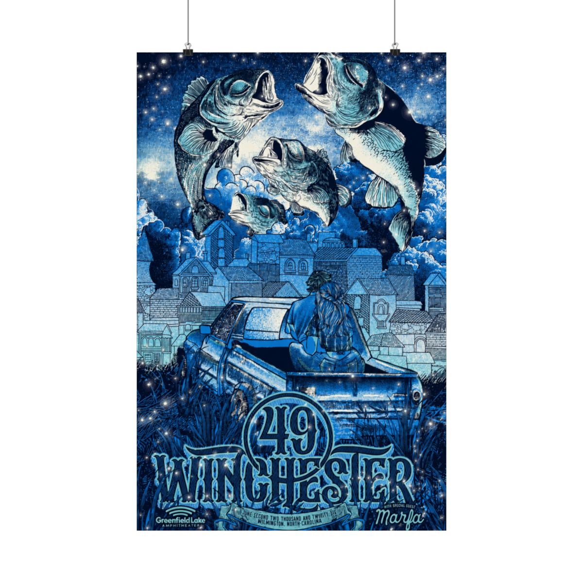 6.2.26 Wilmington, NC Poster - Signed | 49 Winchester - alternate angle 2, merchandise
