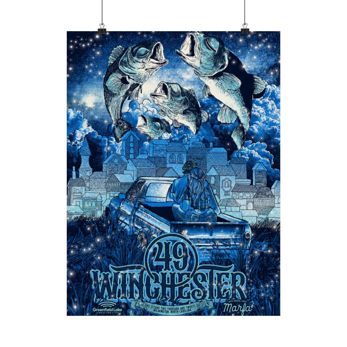 6.2.26 Wilmington, NC Poster - Signed | 49 Winchester - alternate angle 1, merchandise