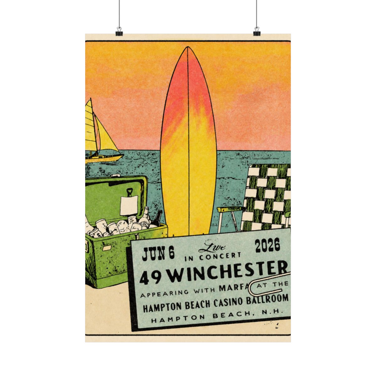 6.6.26 Hampton Beach, NH Poster - Signed | 49 Winchester