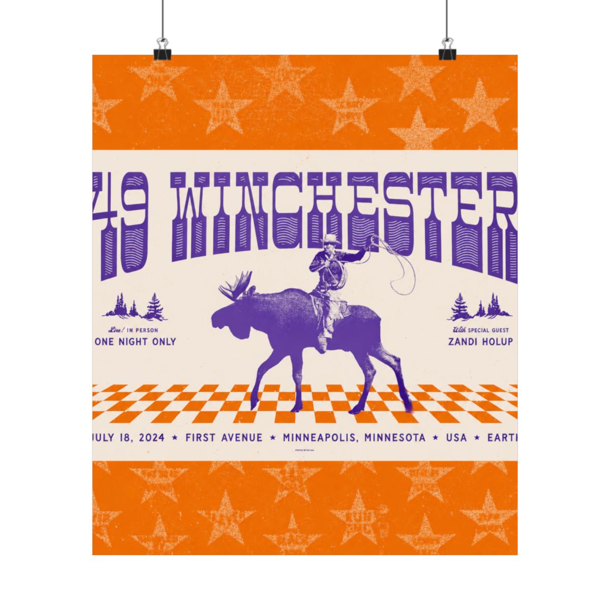 7.18.24 First Avenue Poster - Signed | 49 Winchester - alternate angle 1, merchandise