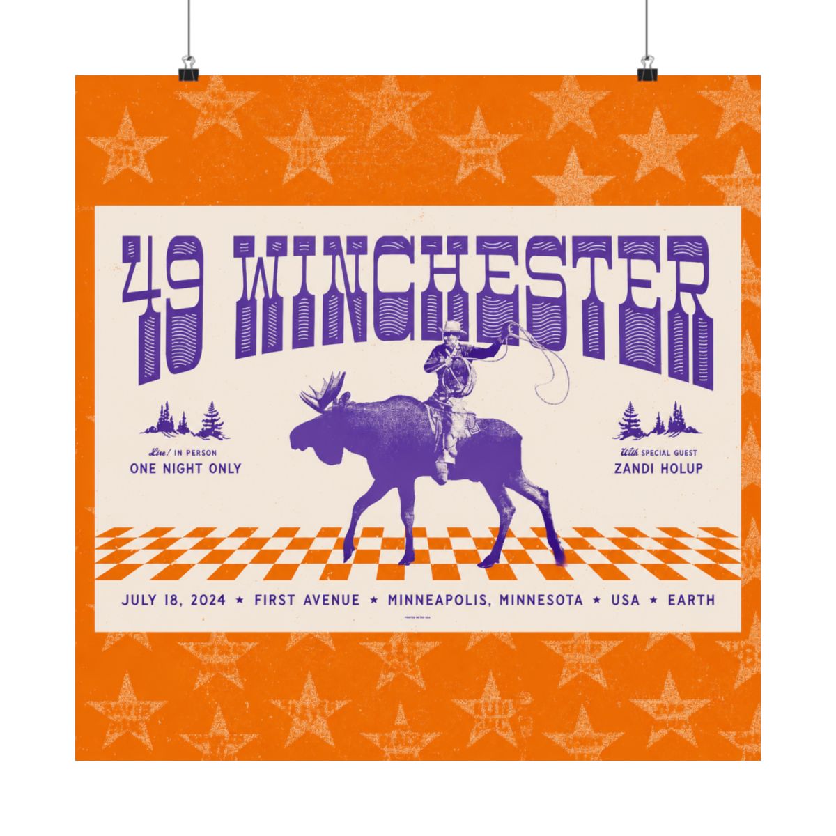 7.18.24 First Avenue Poster - Signed | 49 Winchester - Official Posters & Wall Art merchandise