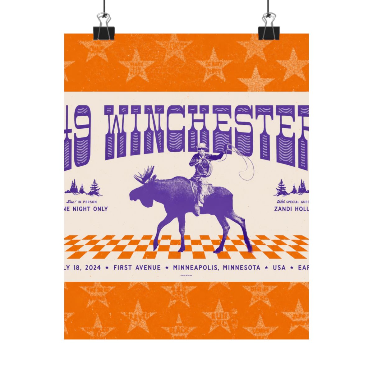 7.18.24 First Avenue Poster - Signed | 49 Winchester - alternate angle 5, merchandise