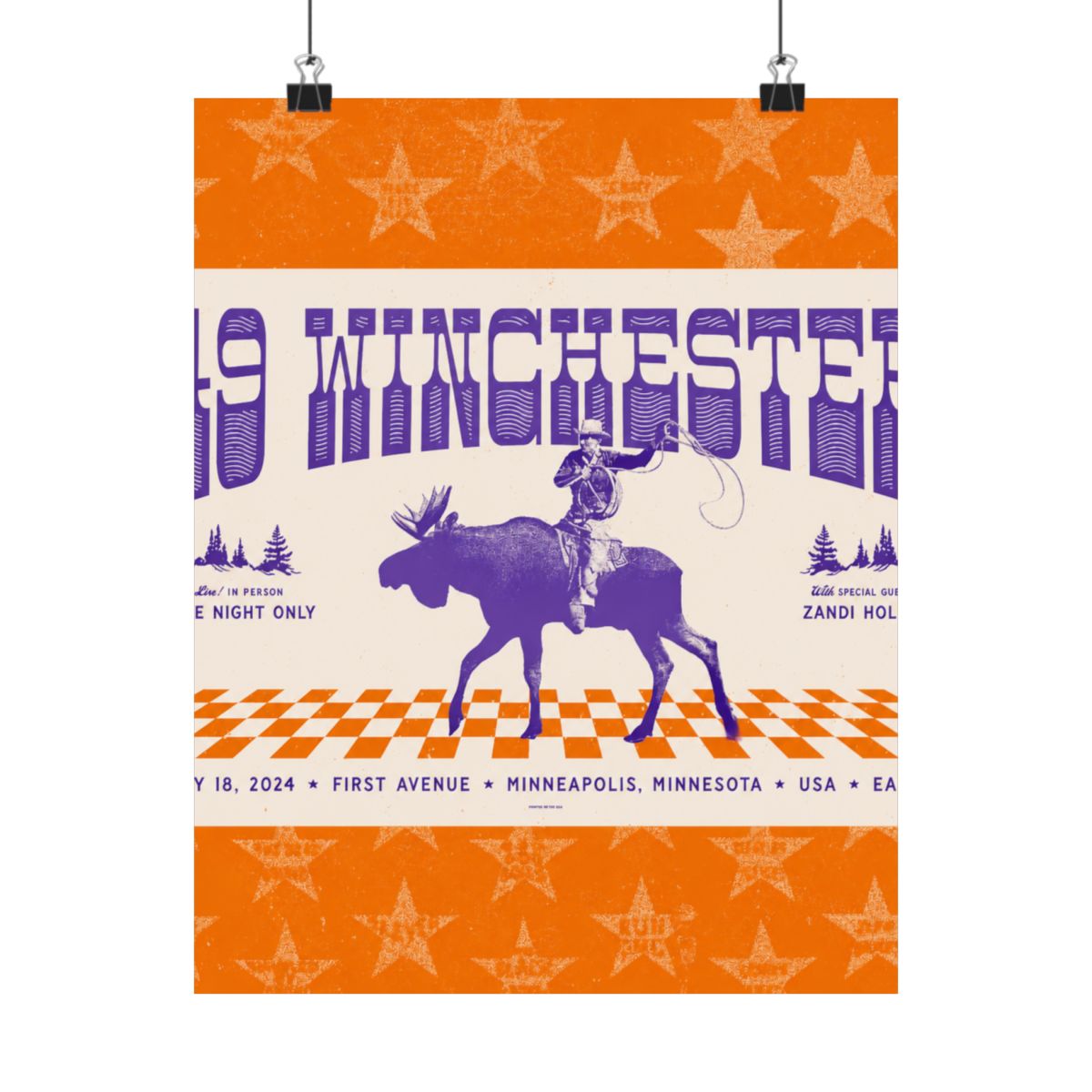 7.18.24 First Avenue Poster - Signed | 49 Winchester - alternate angle 4, merchandise