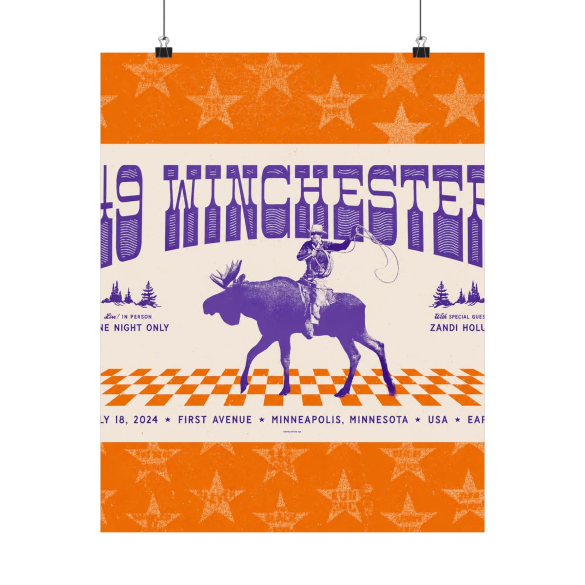 7.18.24 First Avenue Poster - Signed | 49 Winchester - alternate angle 3, merchandise